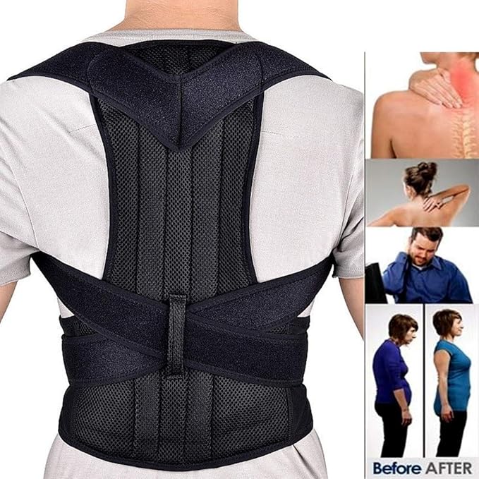 Adjustable Spine Back Support Posture Sensor Belt (random Color)
