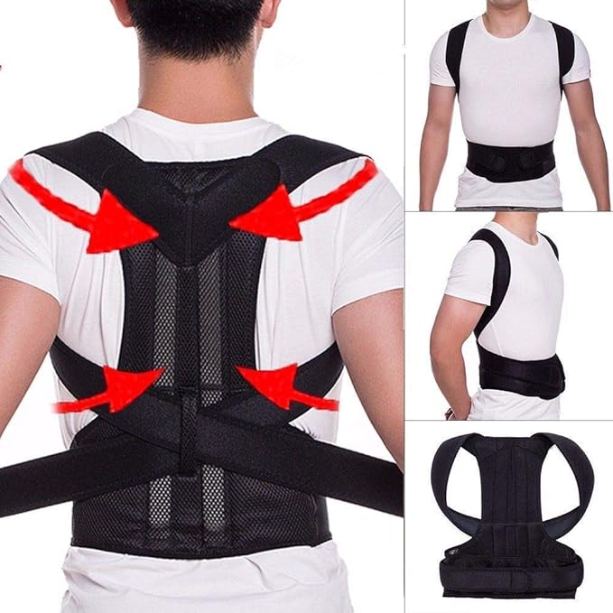 Adjustable Spine Back Support Posture Sensor Belt (random Color)